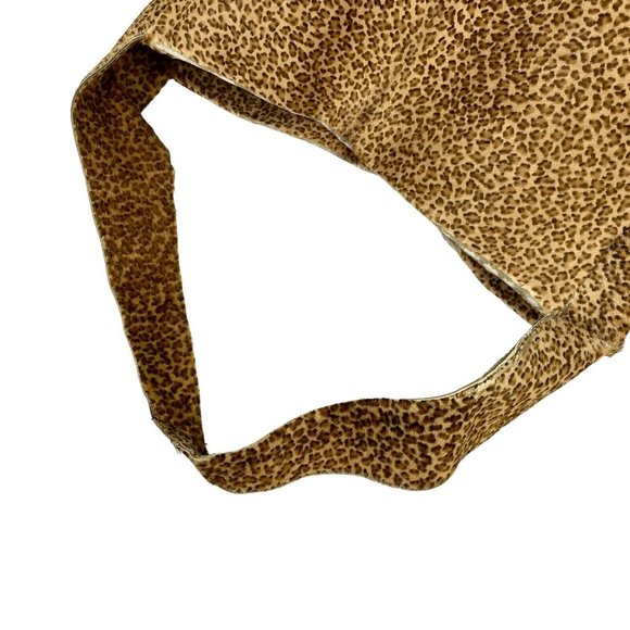 Vintage BOTTEGA VENETA Handbag Brown Animal Print Tote Bag Made in Italy Auth - Picture 4 of 10